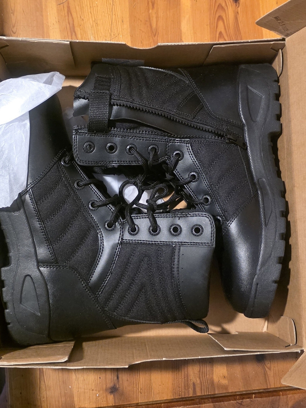 Men's Response Gear Black Tactical Service Boots Sz 10.5 Wide